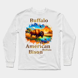 American Buffalo Bison Long Sleeve T-Shirt